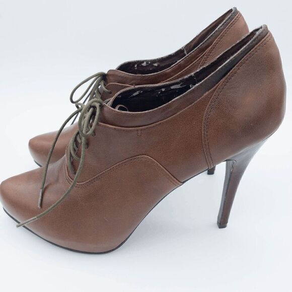 Steve Madden Vulture Leather Heels 11M Laced Oxford - Picture 5 of 11